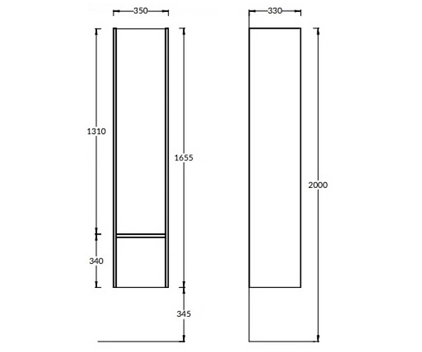 пенал KERAMA MARAZZI MODULA